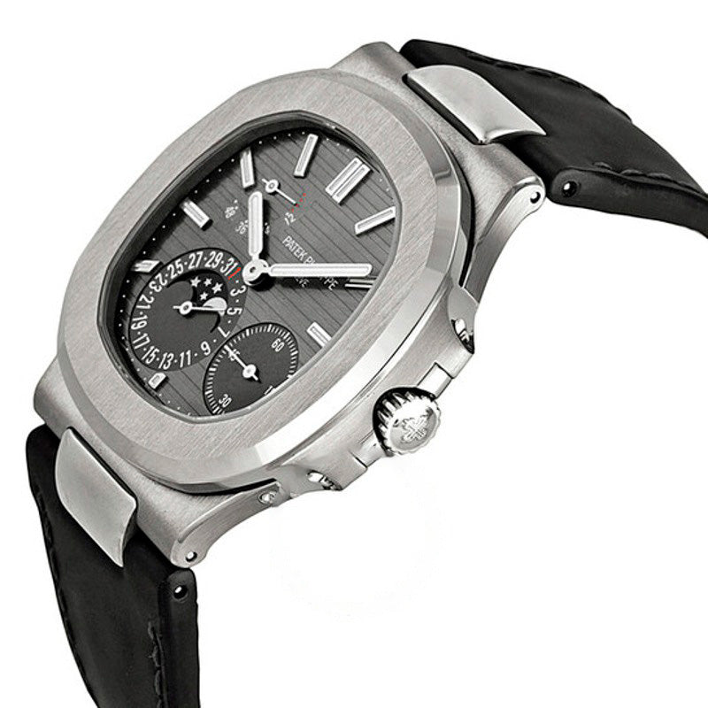 Relógio Nautilus Automático Fases da Lua Mostrador Cinza Ardósia 38 mm - Mercado de Luxo - O Maior E-Commerce de Bens, Produtos e Serviços de Luxo do Brasil.