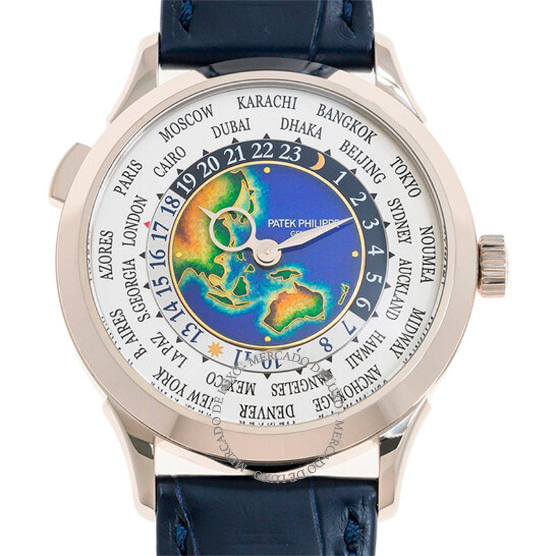 Relógio Complicações Hora mundial Mostrador azul automático 38 mm - Mercado de Luxo - O Maior E-Commerce de Bens, Produtos e Serviços de Luxo do Brasil.