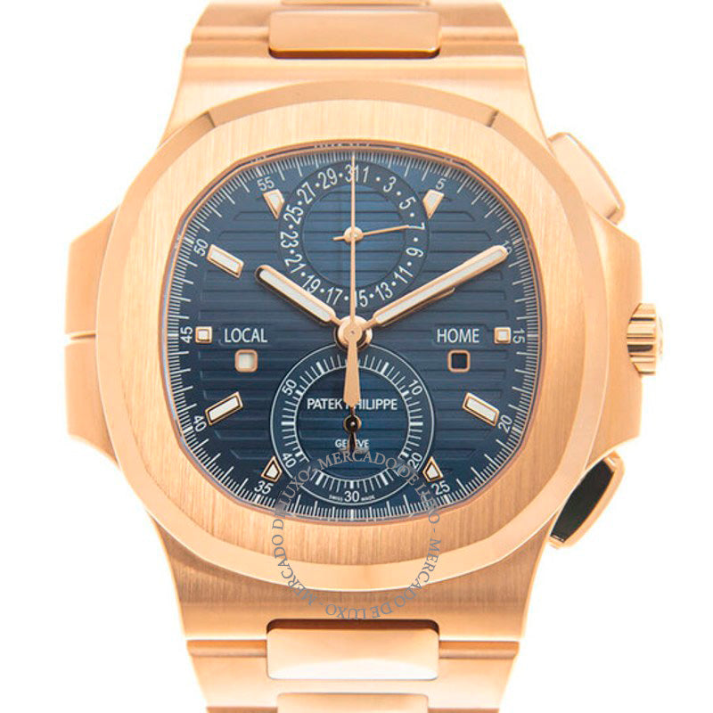 Relógio Nautilus Cronógrafo Automático Mostrador Azul  - Mercado de Luxo - O Maior E-Commerce de Bens, Produtos e Serviços de Luxo do Brasil.