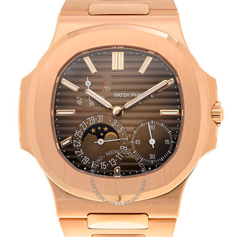 Relógio Nautilus Rose Gold Automático Mostrador Marrom 40 mm - Mercado de Luxo - O Maior E-Commerce de Bens, Produtos e Serviços de Luxo do Brasil.