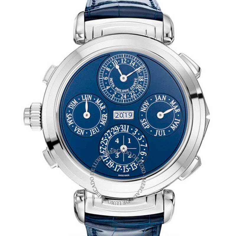 Relógio Grand Complications Corda Manual Mostrador Azul 47 mm - Mercado de Luxo - O Maior E-Commerce de Bens, Produtos e Serviços de Luxo do Brasil.