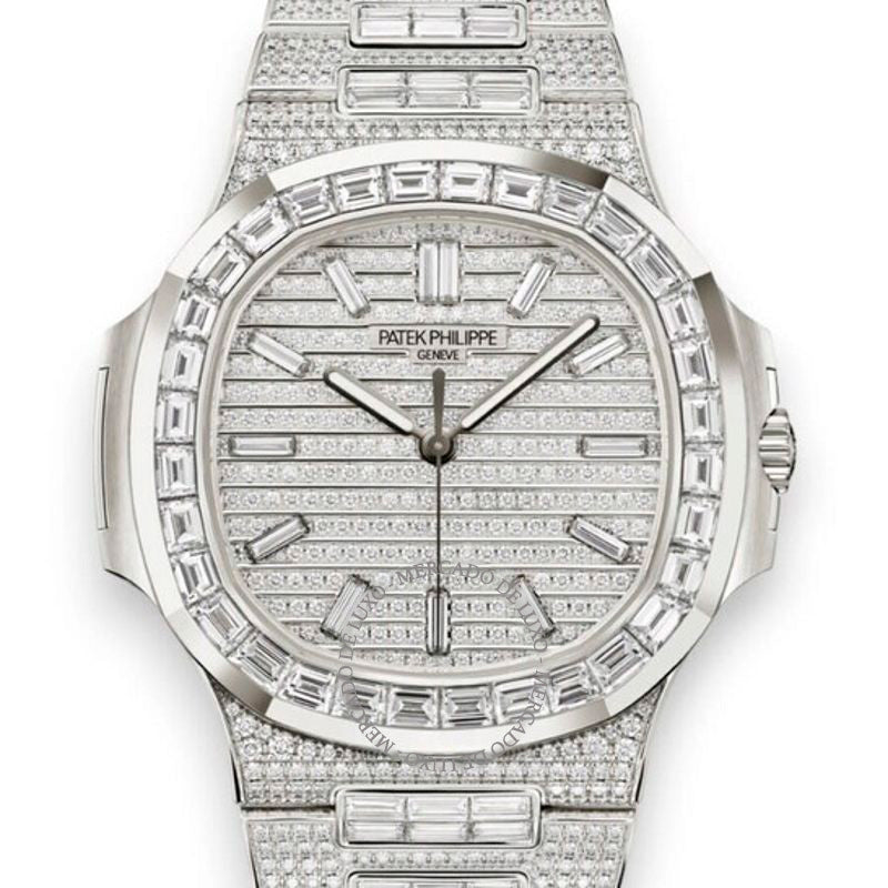 Relógio Nautilus Automático Diamante Mostrador Prata 41 mm - Mercado de Luxo - O Maior E-Commerce de Bens, Produtos e Serviços de Luxo do Brasil.
