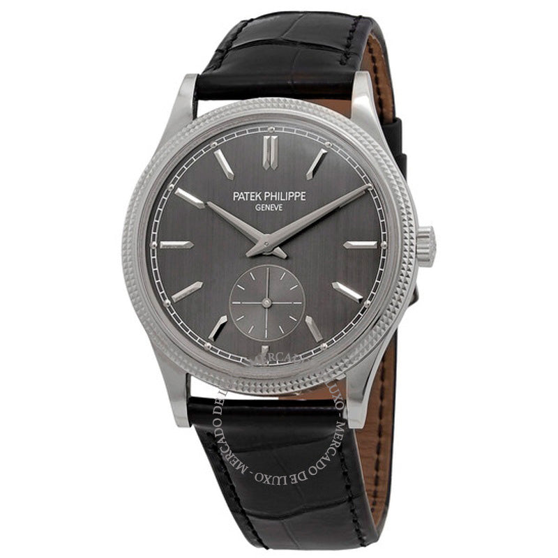 Relógio Calatrava Corda Manual Mostrador Cinza 39 mm - Mercado de Luxo - O Maior E-Commerce de Bens, Produtos e Serviços de Luxo do Brasil.