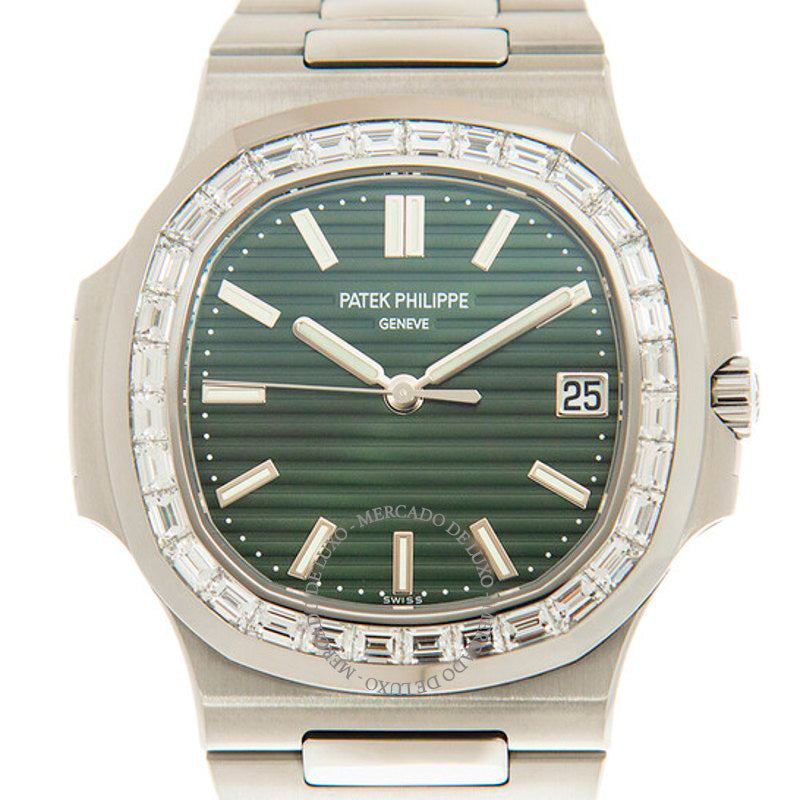 Relógio Mostrador verde diamante Nautilus  - Mercado de Luxo - O Maior E-Commerce de Bens, Produtos e Serviços de Luxo do Brasil.