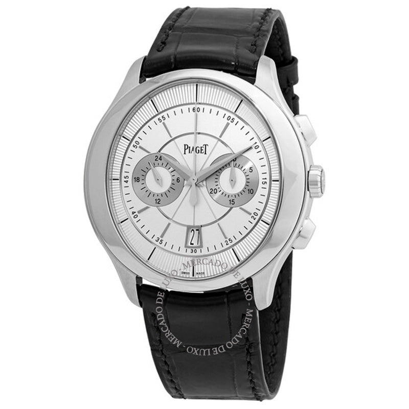 Relógio Gouverneur cronógrafo automático em ouro branco 18k com mostrador prateado 43 mm - Mercado de Luxo - O Maior E-Commerce de Bens, Produtos e Serviços de Luxo do Brasil.