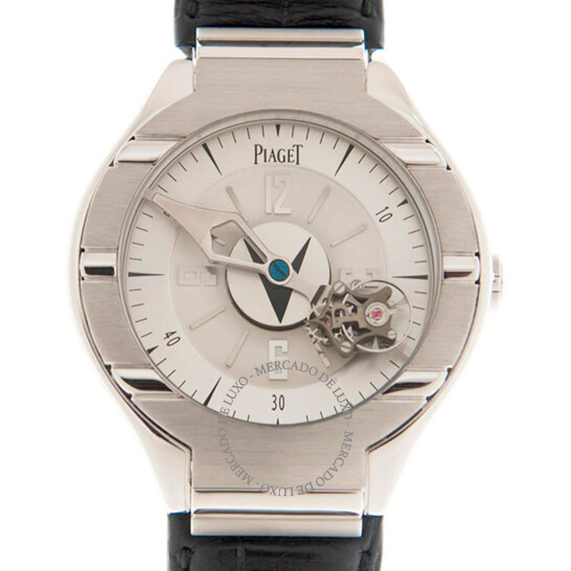 Relógio Polo Tourbillon Corda Manual Mostrador Prateado 45 mm - Mercado de Luxo - O Maior E-Commerce de Bens, Produtos e Serviços de Luxo do Brasil.