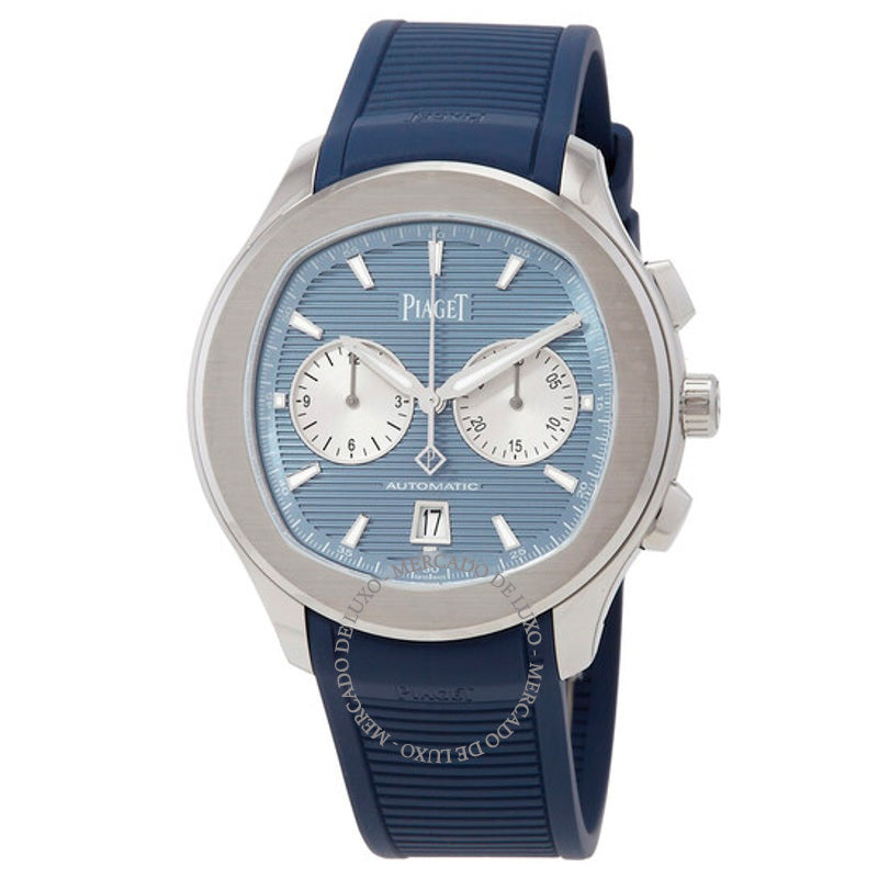 Relógio Polo Cronógrafo Automático Mostrador Azul 42 mm - Mercado de Luxo - O Maior E-Commerce de Bens, Produtos e Serviços de Luxo do Brasil.