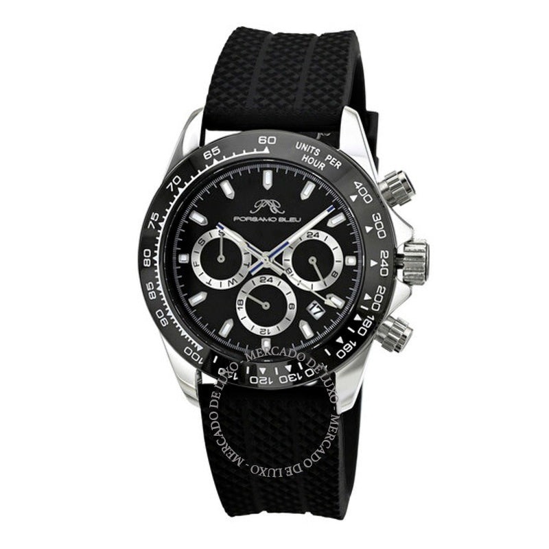 Relógio Preston Sport Chronograph Quartzo Mostrador Preto 41 mm - Mercado de Luxo - O Maior E-Commerce de Bens, Produtos e Serviços de Luxo do Brasil.
