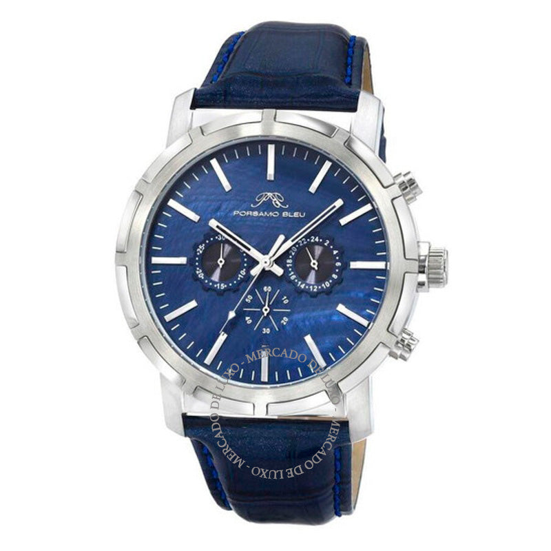 Relógio Nyc Chrono Cronógrafo Quartzo Mostrador Azul 47 mm - Mercado de Luxo - O Maior E-Commerce de Bens, Produtos e Serviços de Luxo do Brasil.