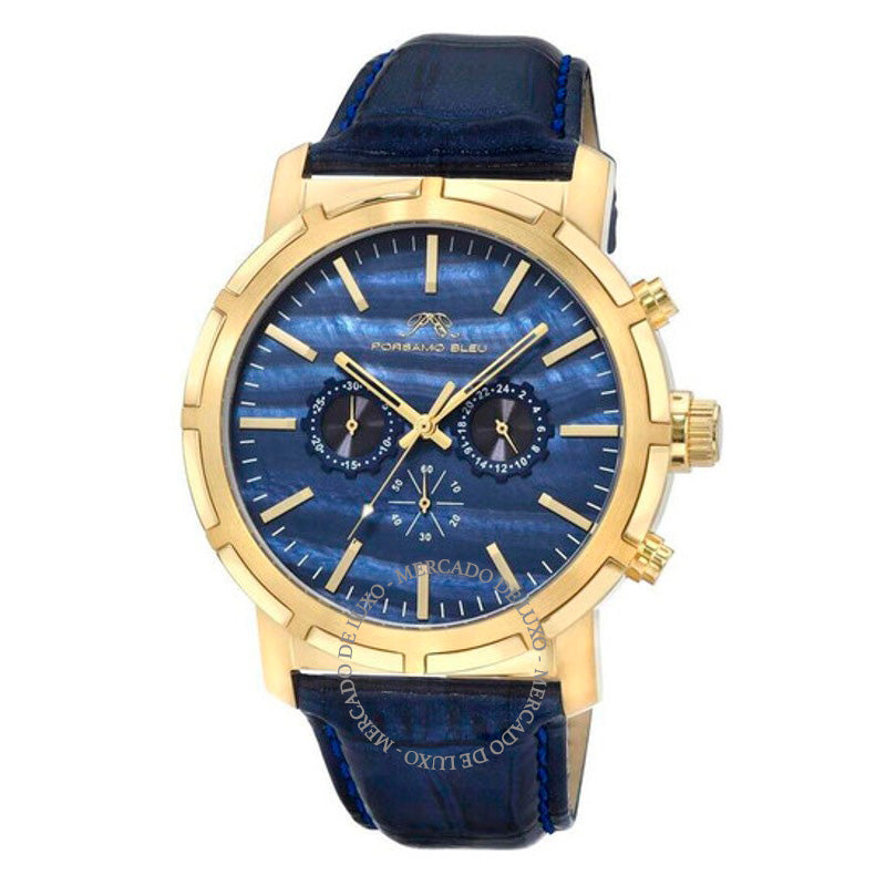Relógio Nyc Chrono Cronógrafo Quartzo Mostrador Azul  - Mercado de Luxo - O Maior E-Commerce de Bens, Produtos e Serviços de Luxo do Brasil.