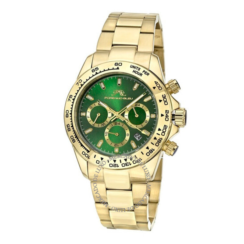 Relógio Preston Cronógrafo Quartzo Mostrador Verde 41 mm - Mercado de Luxo - O Maior E-Commerce de Bens, Produtos e Serviços de Luxo do Brasil.