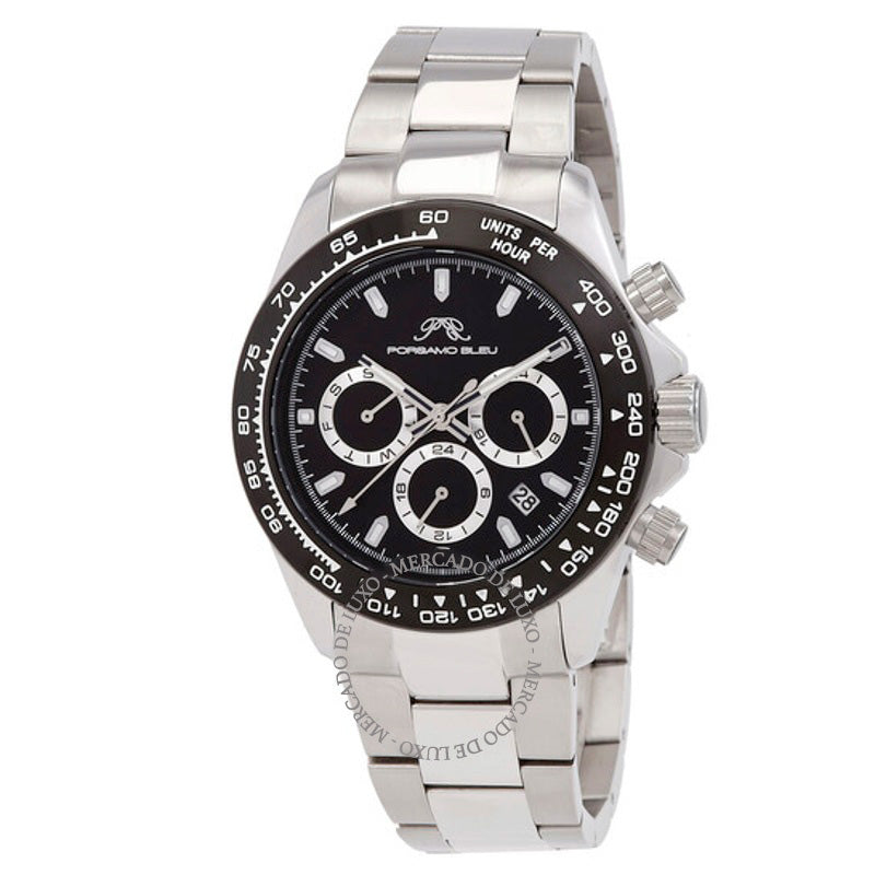 Relógio Preston Cronógrafo Quartzo Mostrador Preto 44 mm - Mercado de Luxo - O Maior E-Commerce de Bens, Produtos e Serviços de Luxo do Brasil.