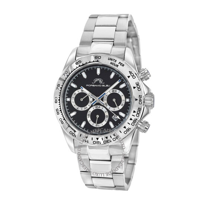 Relógio Preston Cronógrafo Quartzo Mostrador Preto 44 mm - Mercado de Luxo - O Maior E-Commerce de Bens, Produtos e Serviços de Luxo do Brasil.