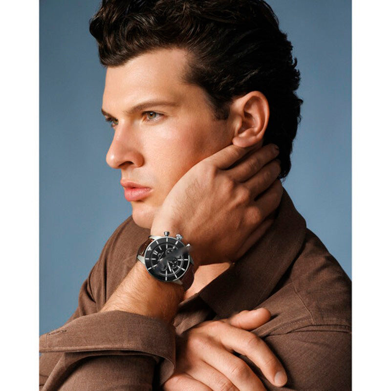 Relógio Cronógrafo Brandon Quartzo Mostrador Preto 44 mm - Mercado de Luxo - O Maior E-Commerce de Bens, Produtos e Serviços de Luxo do Brasil.