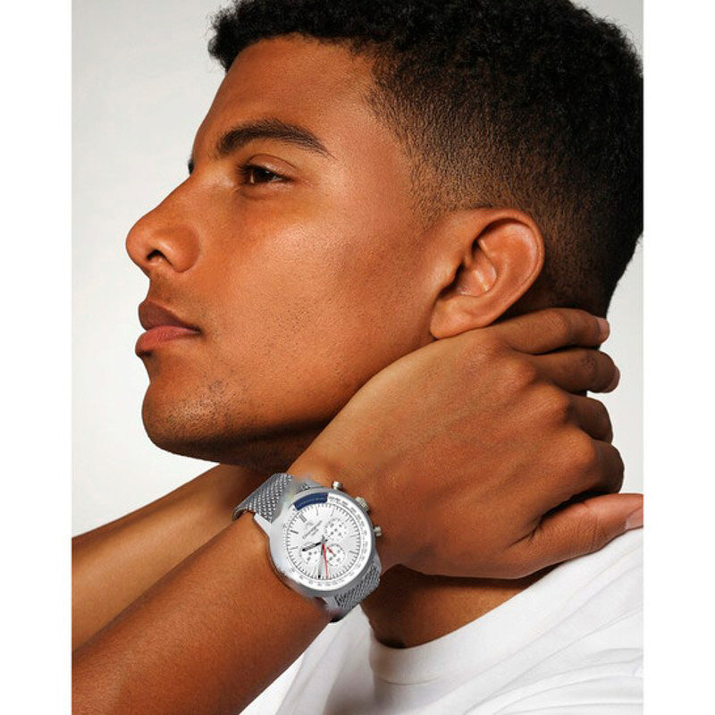 Relógio Simon Chronograph Quartz Mostrador Prateado 44 mm - Mercado de Luxo - O Maior E-Commerce de Bens, Produtos e Serviços de Luxo do Brasil.