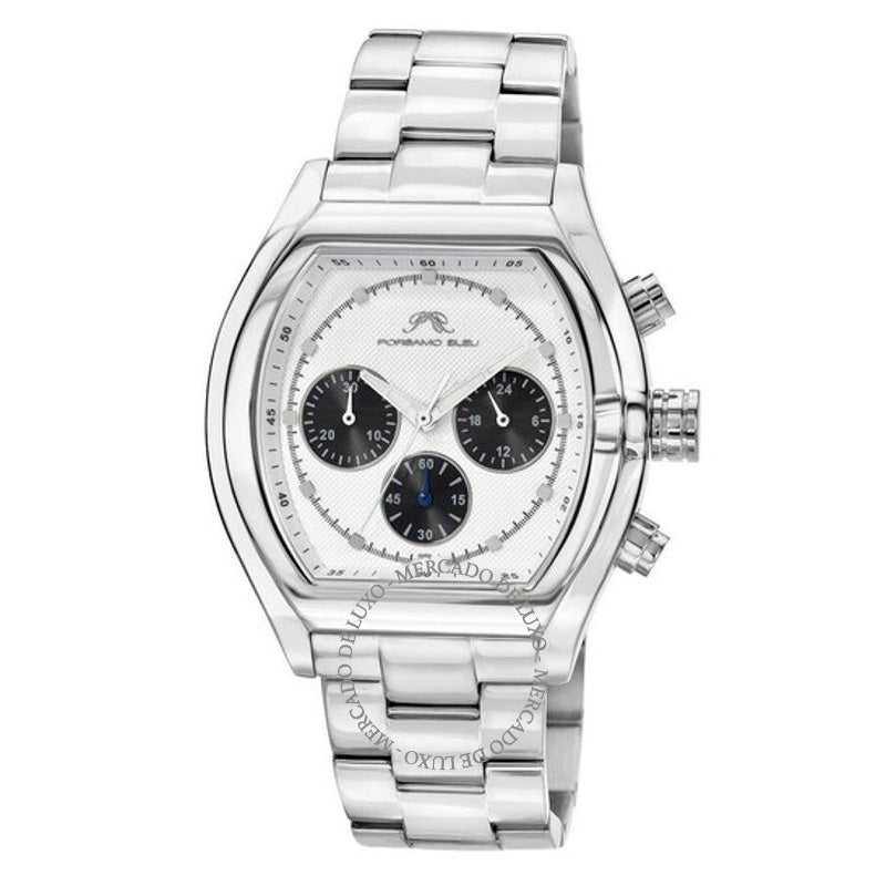 Relógio Cronógrafo Romano Quartzo Mostrador Branco 42 mm - Mercado de Luxo - O Maior E-Commerce de Bens, Produtos e Serviços de Luxo do Brasil.