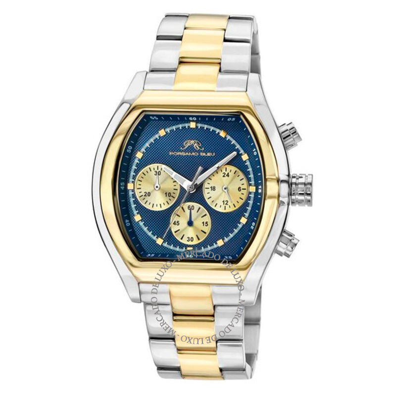 Relógio Cronógrafo Romano Quartzo Mostrador Azul 42 mm - Mercado de Luxo - O Maior E-Commerce de Bens, Produtos e Serviços de Luxo do Brasil.