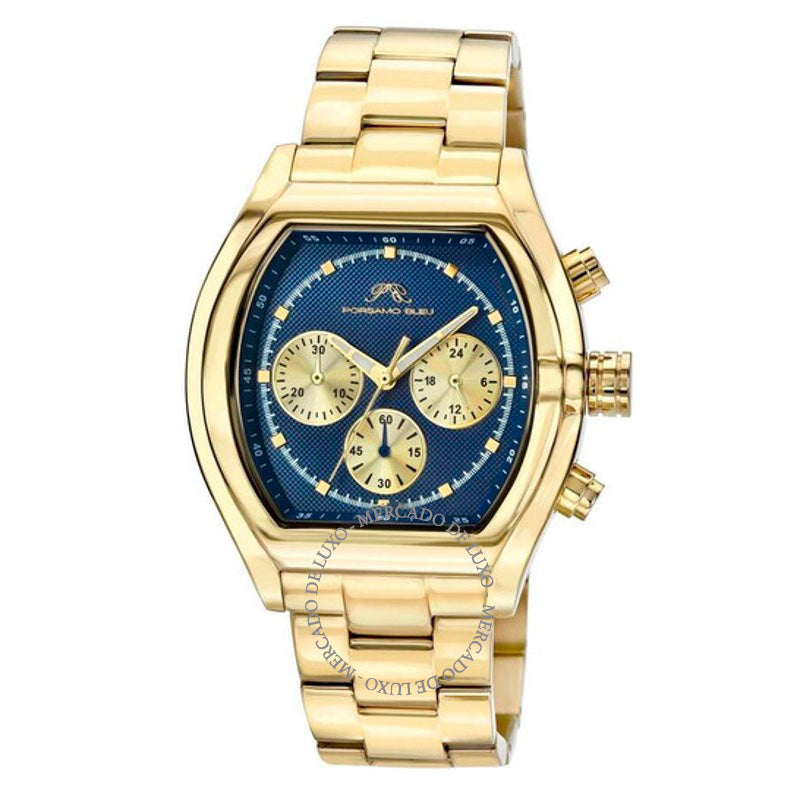 Relógio Cronógrafo Romano Quartzo Mostrador Azul 42 mm - Mercado de Luxo - O Maior E-Commerce de Bens, Produtos e Serviços de Luxo do Brasil.