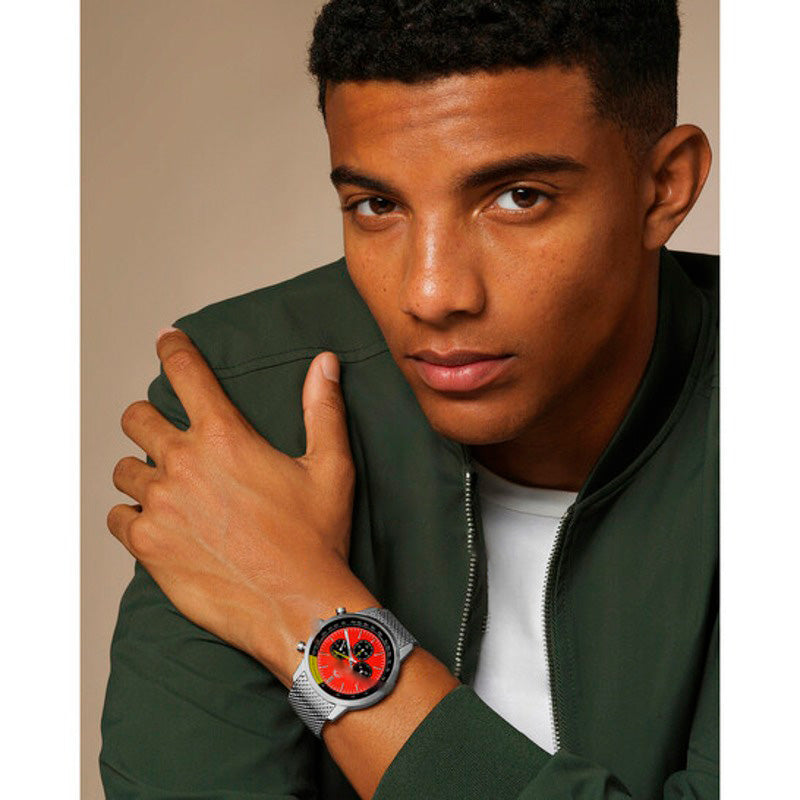 Relógio Simon Chronograph Quartz Mostrador Vermelho 44 mm - Mercado de Luxo - O Maior E-Commerce de Bens, Produtos e Serviços de Luxo do Brasil.