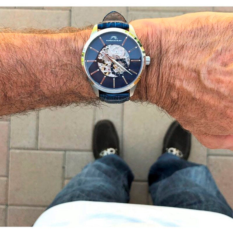 Relógio Cassius Automático Mostrador Azul 45 mm - Mercado de Luxo - O Maior E-Commerce de Bens, Produtos e Serviços de Luxo do Brasil.
