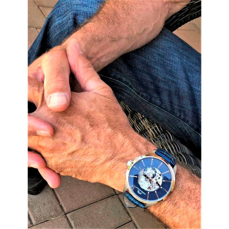 Relógio Cassius Automático Mostrador Azul 45 mm - Mercado de Luxo - O Maior E-Commerce de Bens, Produtos e Serviços de Luxo do Brasil.