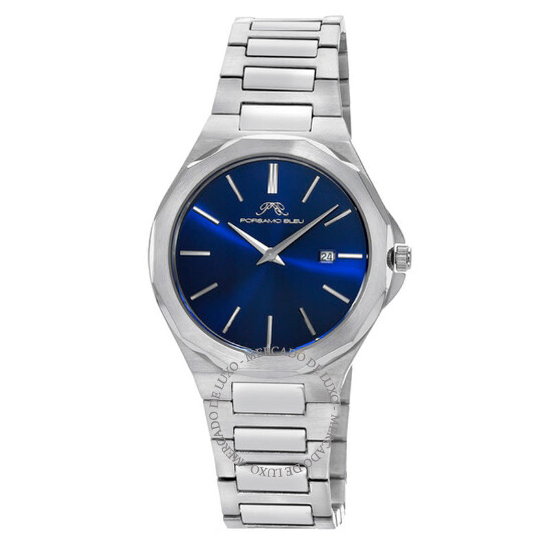Relógio Mostrador azul de quartzo Alexander 41 mm - Mercado de Luxo - O Maior E-Commerce de Bens, Produtos e Serviços de Luxo do Brasil.