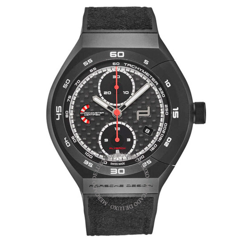 Relógio Cronógrafo Flyback com atuador monobloco e mostrador preto automático 45 mm - Mercado de Luxo - O Maior E-Commerce de Bens, Produtos e Serviços de Luxo do Brasil.