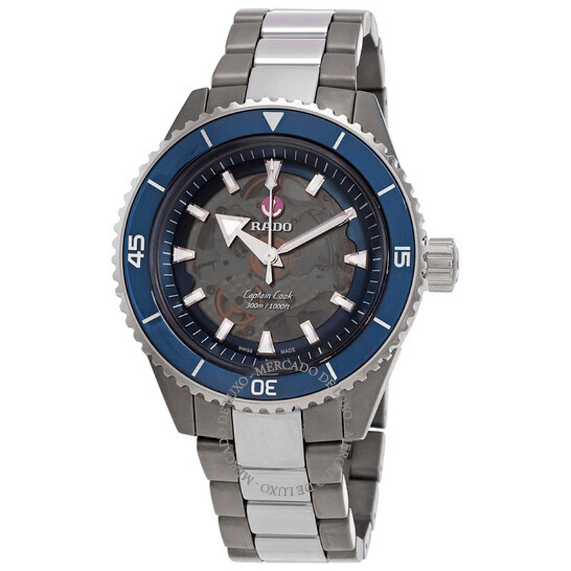 Relógio Captain Cook High-Tech Cerâmica Automático Mostrador Azul 43 mm - Mercado de Luxo - O Maior E-Commerce de Bens, Produtos e Serviços de Luxo do Brasil.