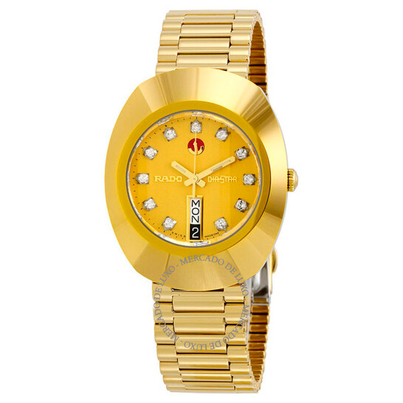 Relógio DiaStar Original Jubile Gold Automático Mostrador Dourado 35 mm - Mercado de Luxo - O Maior E-Commerce de Bens, Produtos e Serviços de Luxo do Brasil.
