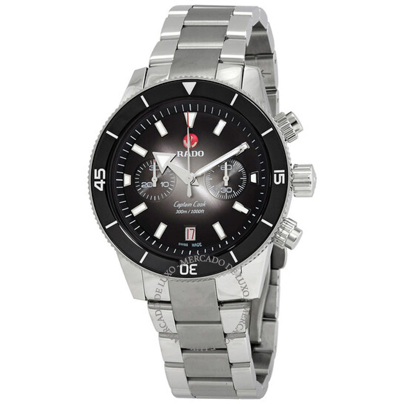 Relógio Captain Cook Cronógrafo Automático Mostrador Preto 43 mm - Mercado de Luxo - O Maior E-Commerce de Bens, Produtos e Serviços de Luxo do Brasil.