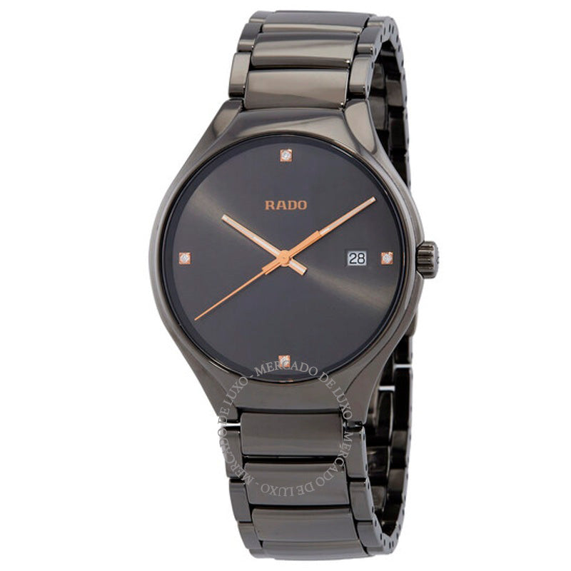 Relógio Mostrador cinza com cristal de quartzo True Diamonds 40 mm - Mercado de Luxo - O Maior E-Commerce de Bens, Produtos e Serviços de Luxo do Brasil.