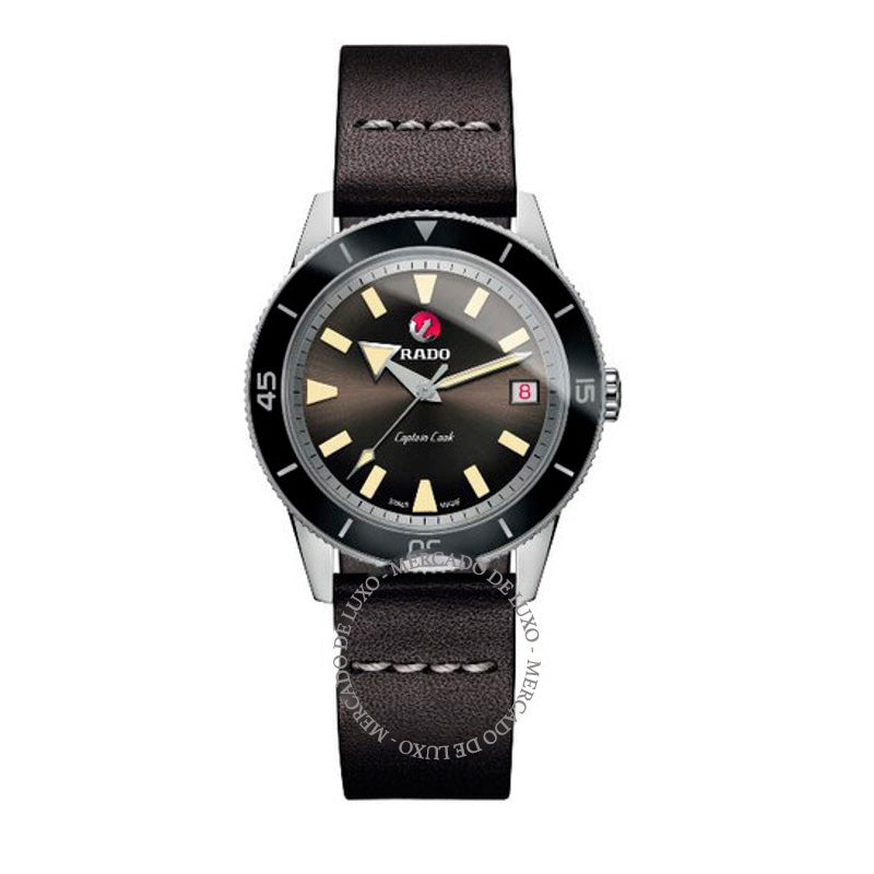 Relógio Captain Cook Automático Mostrador Marrom Escuro 37 mm - Mercado de Luxo - O Maior E-Commerce de Bens, Produtos e Serviços de Luxo do Brasil.