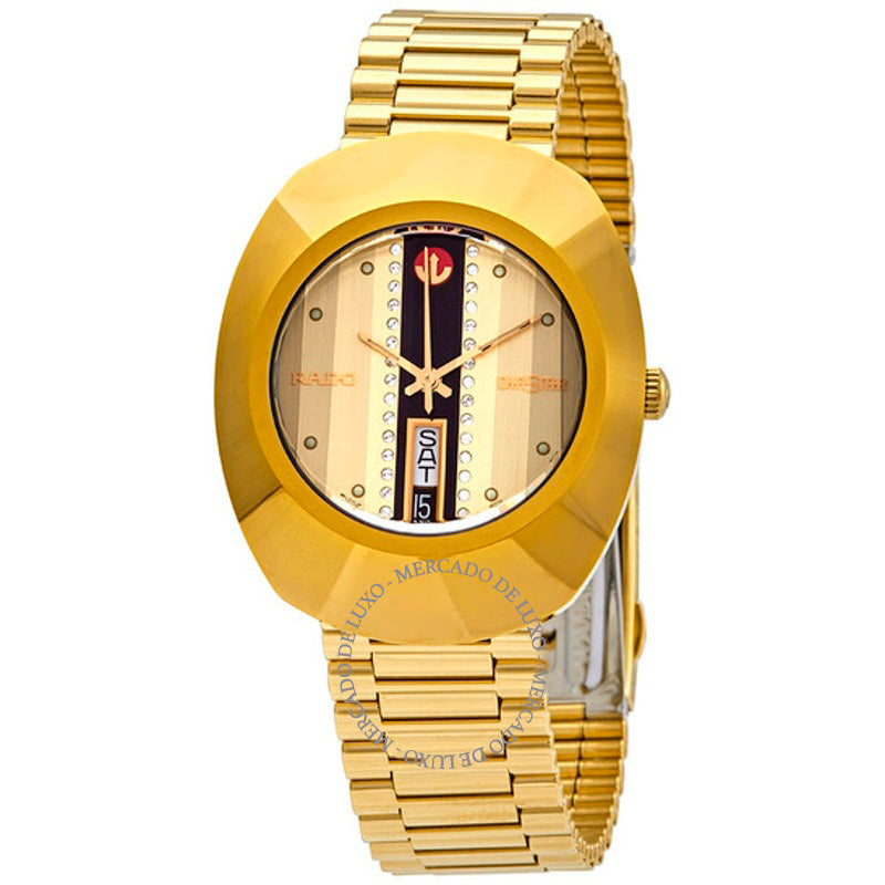 Relógio O mostrador dourado automático L original 35 mm - Mercado de Luxo - O Maior E-Commerce de Bens, Produtos e Serviços de Luxo do Brasil.