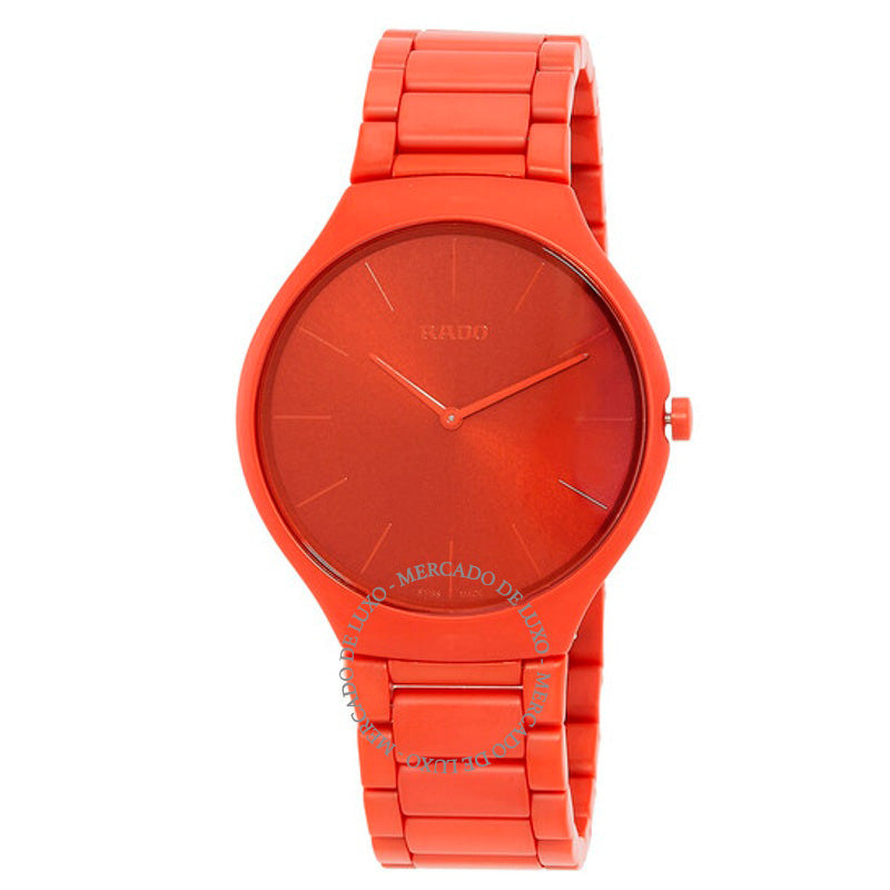 Relógio Mostrador laranja de quartzo True Thinline 40 mm - Mercado de Luxo - O Maior E-Commerce de Bens, Produtos e Serviços de Luxo do Brasil.