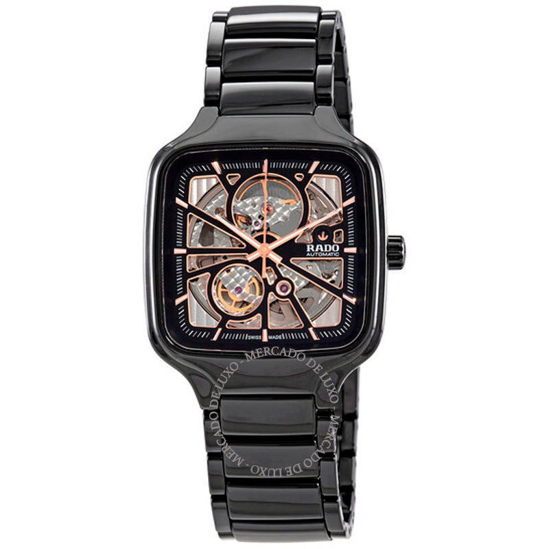 Relógio True Square Automático Mostrador Preto 38 mm - Mercado de Luxo - O Maior E-Commerce de Bens, Produtos e Serviços de Luxo do Brasil.