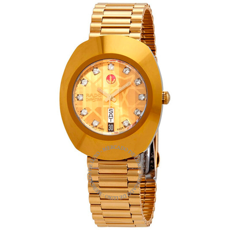 Relógio O mostrador dourado automático original  - Mercado de Luxo - O Maior E-Commerce de Bens, Produtos e Serviços de Luxo do Brasil.