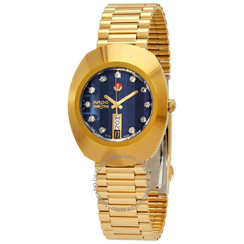 Relógio O mostrador azul automático original 35 mm - Mercado de Luxo - O Maior E-Commerce de Bens, Produtos e Serviços de Luxo do Brasil.