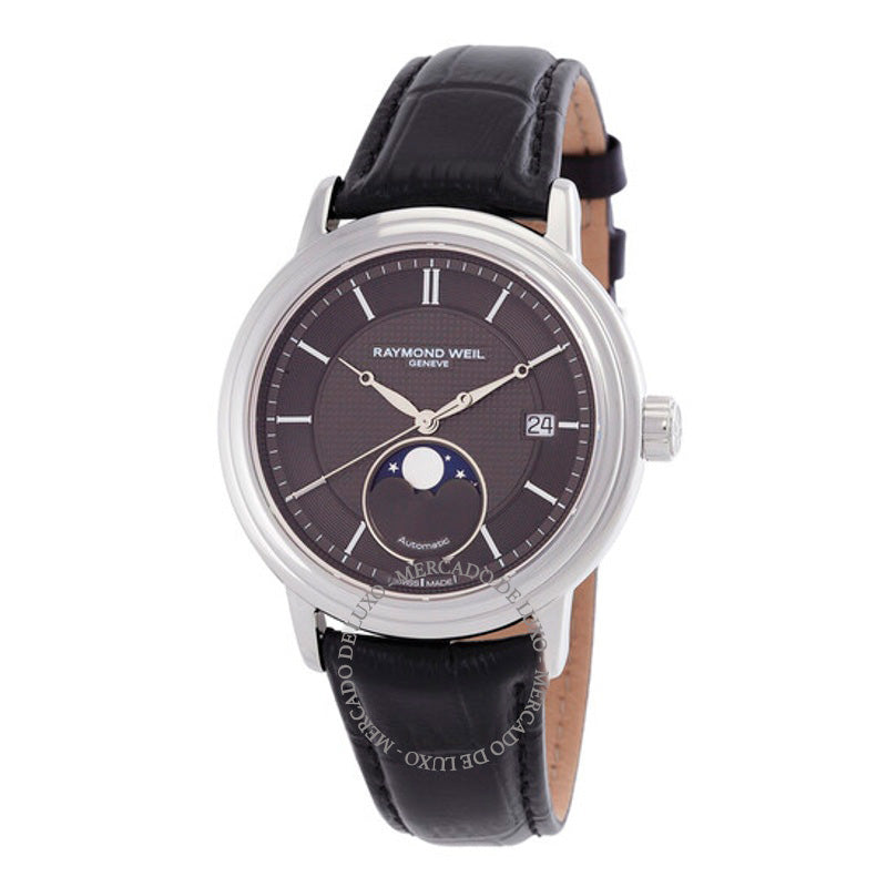 Relógio Maestro Automático Fases da Lua Mostrador Cinza 39 mm - Mercado de Luxo - O Maior E-Commerce de Bens, Produtos e Serviços de Luxo do Brasil.