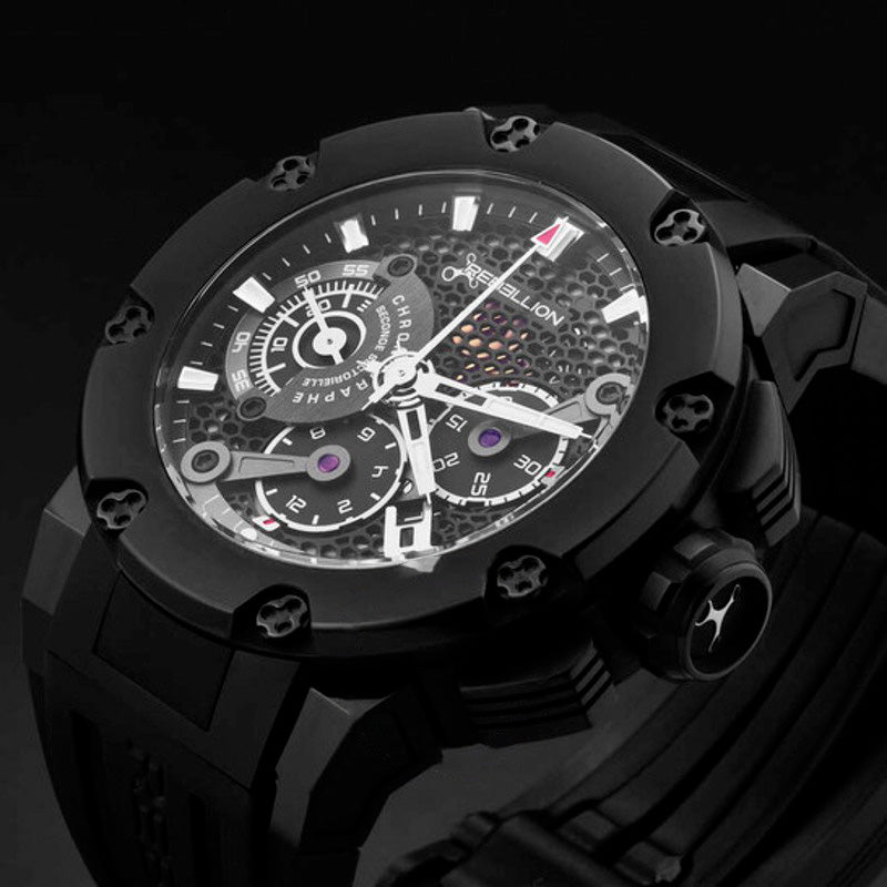 Relógio Predator Cronógrafo Automático Mostrador Preto 48 mm - Mercado de Luxo - O Maior E-Commerce de Bens, Produtos e Serviços de Luxo do Brasil.