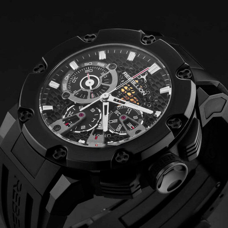 Relógio Predator Cronógrafo Automático Mostrador Preto 48 mm - Mercado de Luxo - O Maior E-Commerce de Bens, Produtos e Serviços de Luxo do Brasil.