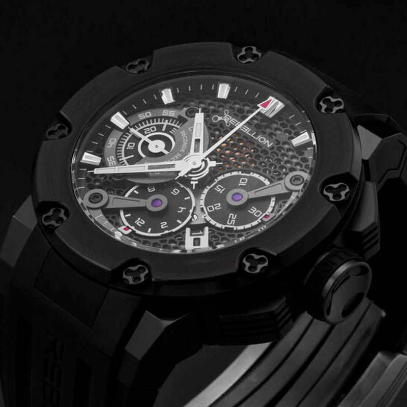 Relógio Predator Cronógrafo Automático Mostrador Preto 48 mm - Mercado de Luxo - O Maior E-Commerce de Bens, Produtos e Serviços de Luxo do Brasil.