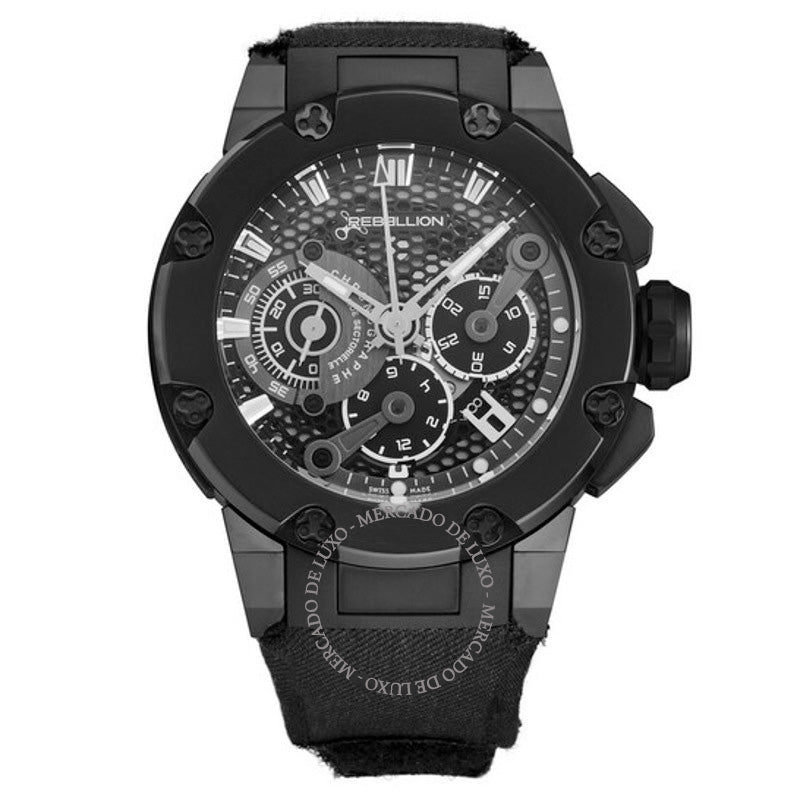 Relógio Predator Cronógrafo Automático Mostrador Preto 48 mm - Mercado de Luxo - O Maior E-Commerce de Bens, Produtos e Serviços de Luxo do Brasil.