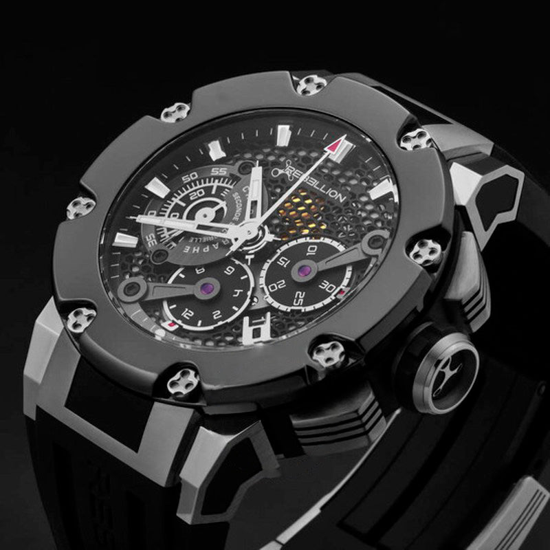 Relógio Predator Cronógrafo Automático Mostrador Preto 48 mm - Mercado de Luxo - O Maior E-Commerce de Bens, Produtos e Serviços de Luxo do Brasil.