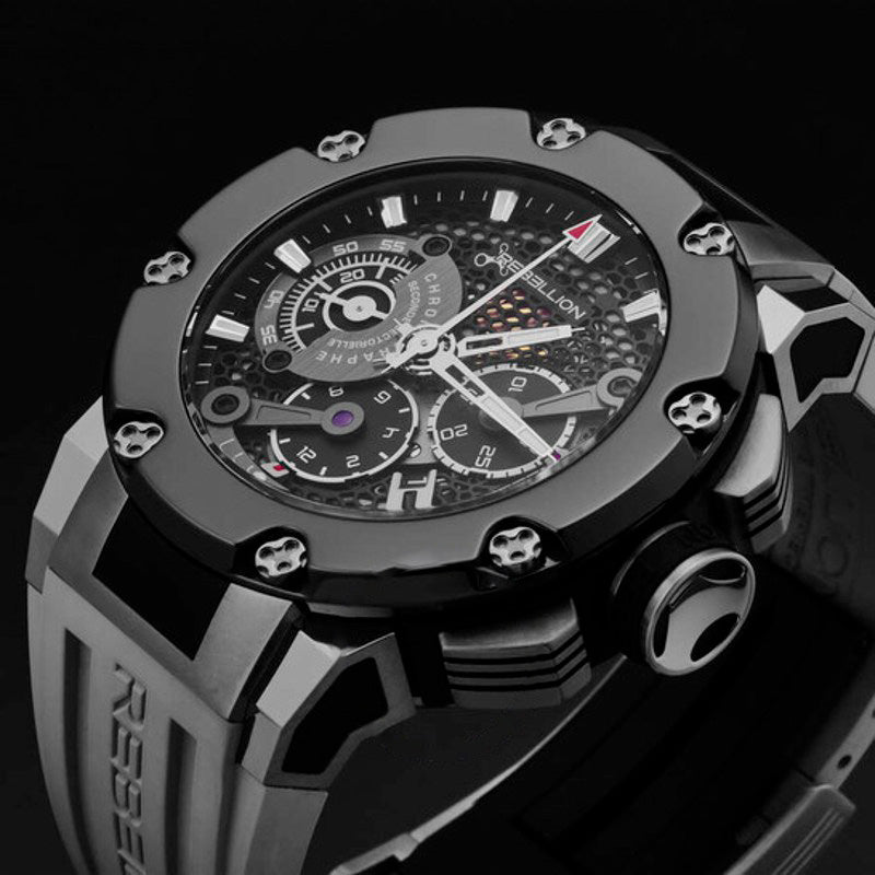 Relógio Predator Cronógrafo Automático Mostrador Preto 48 mm - Mercado de Luxo - O Maior E-Commerce de Bens, Produtos e Serviços de Luxo do Brasil.