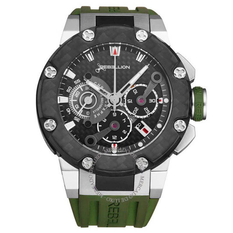Relógio Predator Cronógrafo Automático Mostrador Preto  - Mercado de Luxo - O Maior E-Commerce de Bens, Produtos e Serviços de Luxo do Brasil.