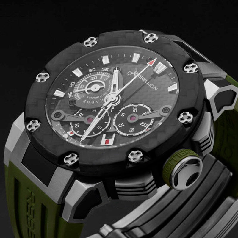 Relógio Predator Cronógrafo Automático Mostrador Preto  - Mercado de Luxo - O Maior E-Commerce de Bens, Produtos e Serviços de Luxo do Brasil.