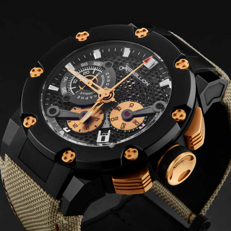 Relógio Predator Cronógrafo Automático Mostrador Preto 48 mm - Mercado de Luxo - O Maior E-Commerce de Bens, Produtos e Serviços de Luxo do Brasil.