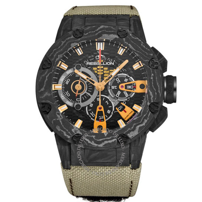 Relógio Predator Cronógrafo Automático Mostrador Preto  - Mercado de Luxo - O Maior E-Commerce de Bens, Produtos e Serviços de Luxo do Brasil.