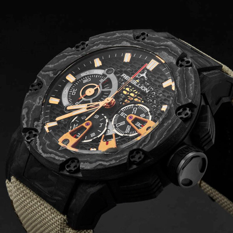 Relógio Predator Cronógrafo Automático Mostrador Preto  - Mercado de Luxo - O Maior E-Commerce de Bens, Produtos e Serviços de Luxo do Brasil.