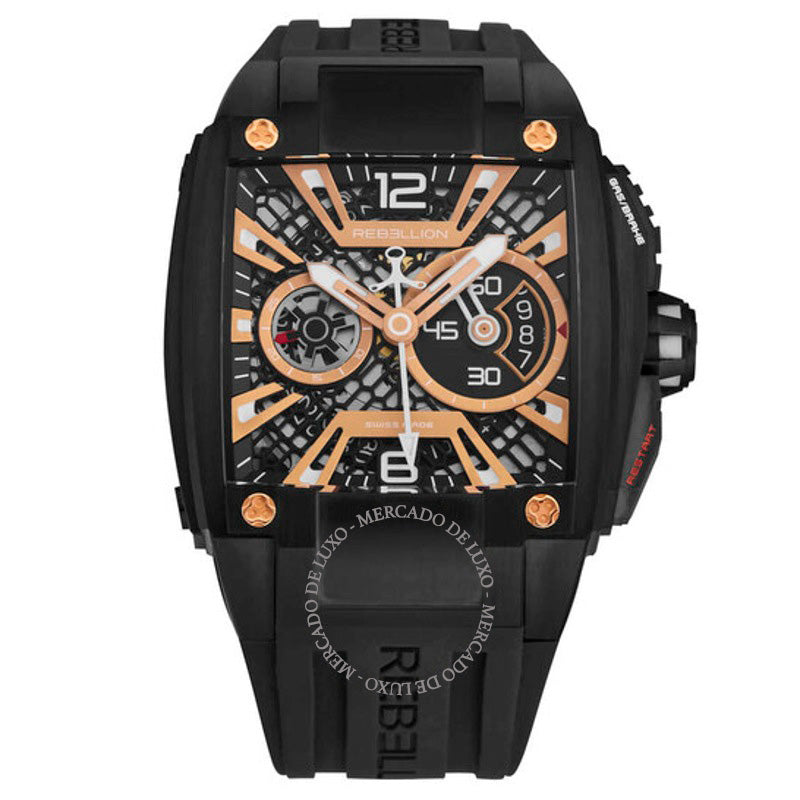 Relógio Re-Volt Cronógrafo Automático Mostrador Preto 43 mm - Mercado de Luxo - O Maior E-Commerce de Bens, Produtos e Serviços de Luxo do Brasil.